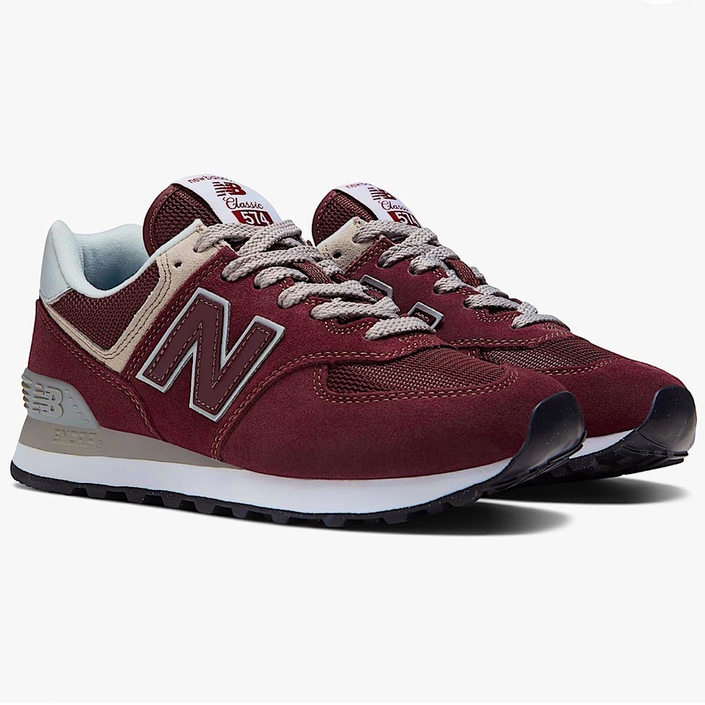 New Balance 574 Burgundy /White